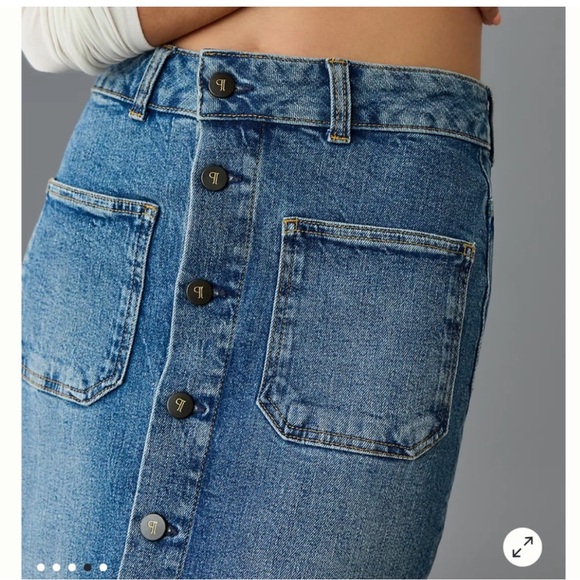 Pilcro Denim Buttondown Pencil Skirt Size 8 - Picture 2 of 11